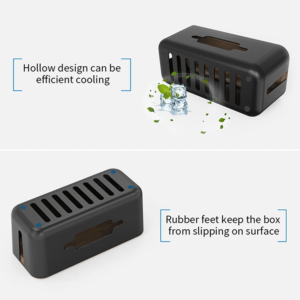 Блок управления кабелями питания NTON пластиковый ящик для хранения кабеля с