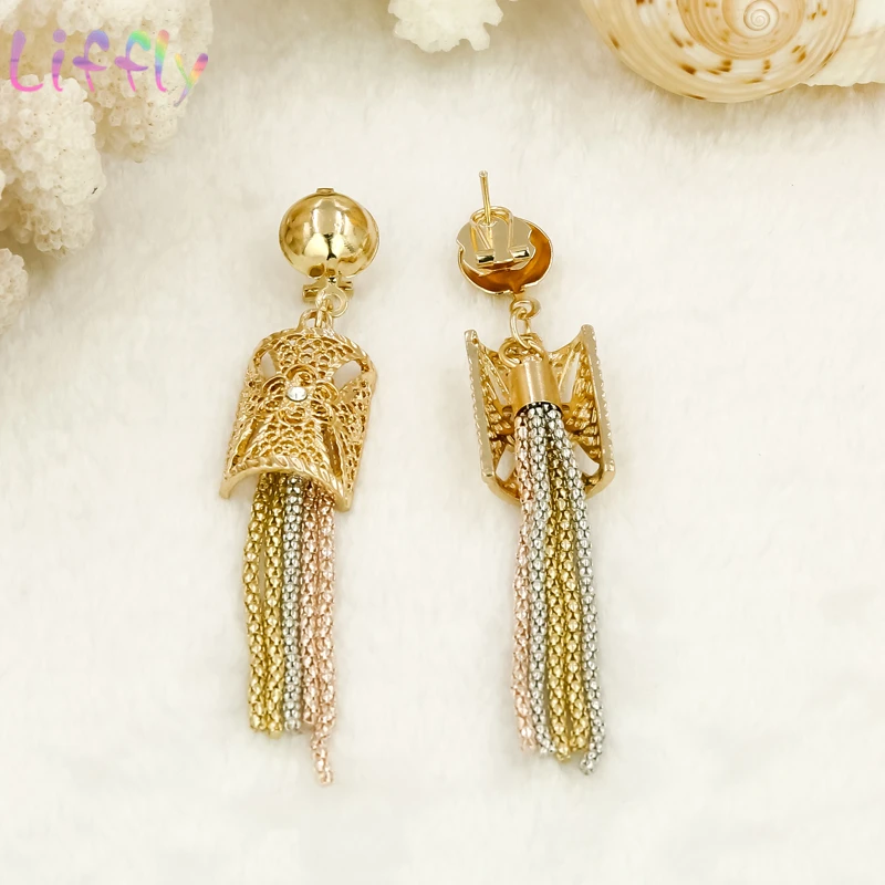 Женский комплект ювелирных изделий Liffly из колье серёг кольца браслета