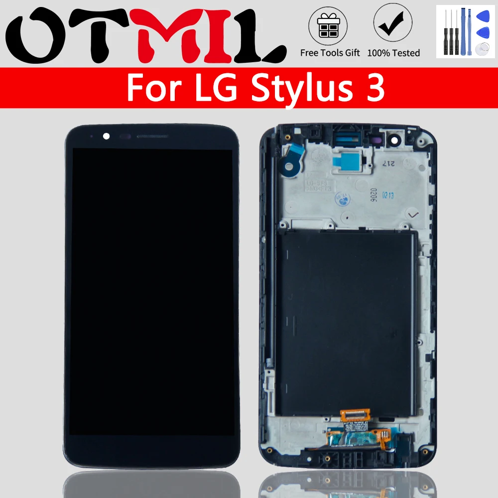 ЖК-дисплей 5 дюйма для LG Stylus 3 с рамкой дисплей кодирующий преобразователь