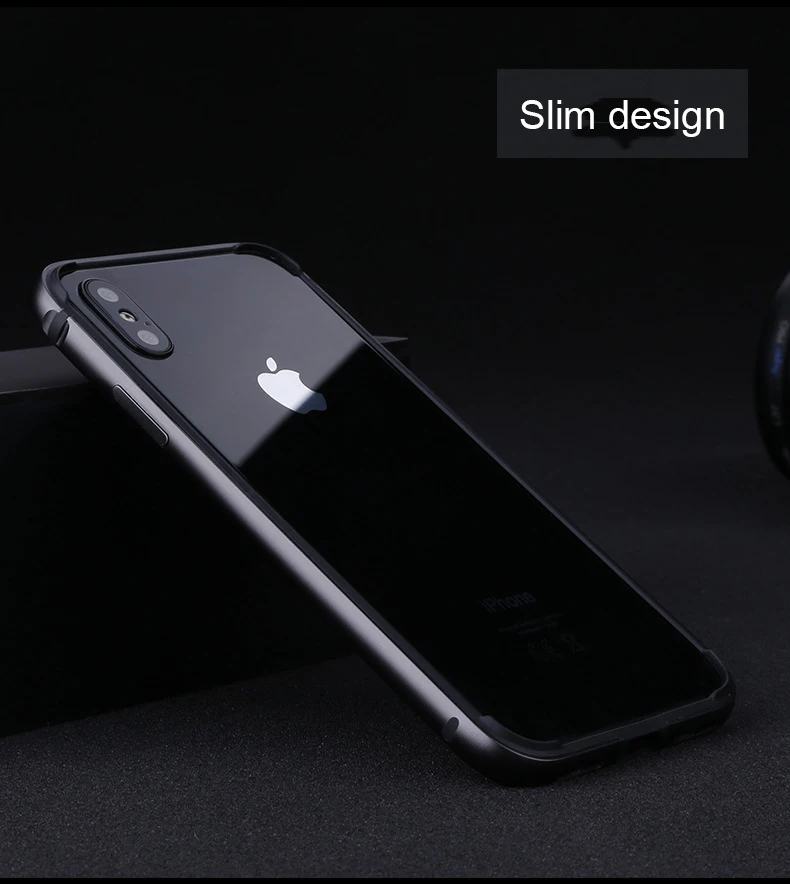 Lofter алюминиевый бампер для iPhone X металлическая рамка Полная защита чехол сплошной цвет чехол для телефона TPU силиконовый чехол Capinha Coque