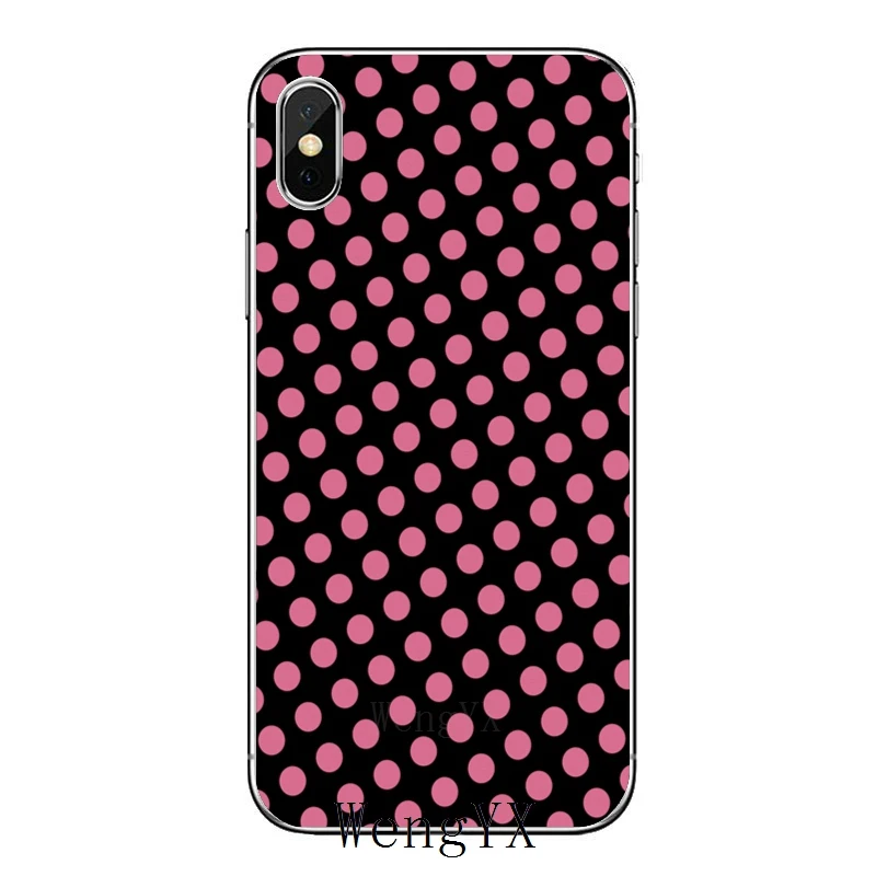 Розового цвета с узором в горошек аксессуары чехол для телефона iPhone 11 Pro XS Max XR X 8 7 6