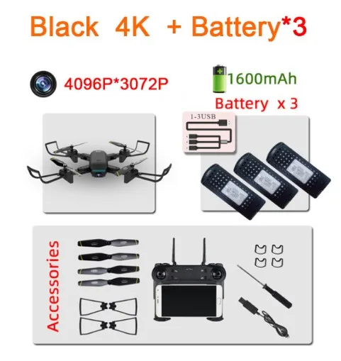 With Foam box SG700 RC Дроны с двойной камерой hd RC вертолет 4k Дрон 20 минут долгий полёт Профессиональный Квадрокоптер Follow Me drohne игрушки - Цвет: With Foam box