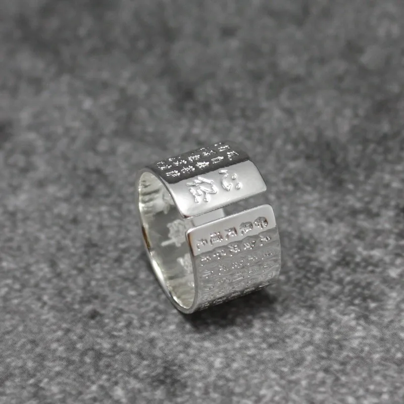 Sangsy кольцо Будды удачи Новая мода Писание тайские серебряные кольца для мужчин