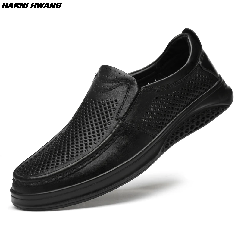 

Men's casual shoes summer style mesh flat shoes men's loafers casual shoes breathable outdoor walking shoes large size 44