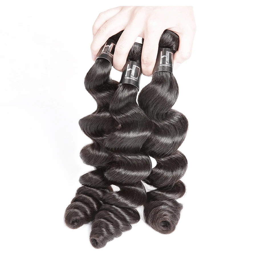 [HJ Weave beauty] волосы OneCut P бразильские пучки для плетения волос свободная волна 8-28 дюймов P remy наращивание волос натуральный цвет
