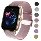 Металлический браслет для Amazfit GTS 3GTS 2 miniGTS 2eGTS 2, сетчатый Браслет из нержавеющей стали для Amazfit bip S, аксессуары для часов