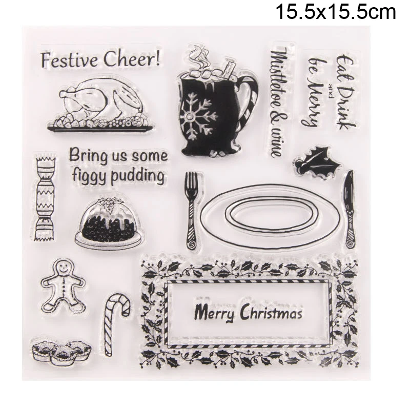 Конфеты Cheer Merry Clear марки Новый 2020 Скрапбукинг резиновый штамп прозрачный