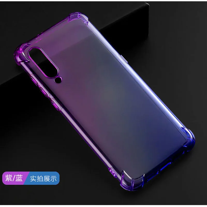 

10pcs gradient silicone case for Xiaomi Redmi K30 Pro/note 9 Pro Max 8T 9S Mi Note10 8A cases tpu shockproof cover covers