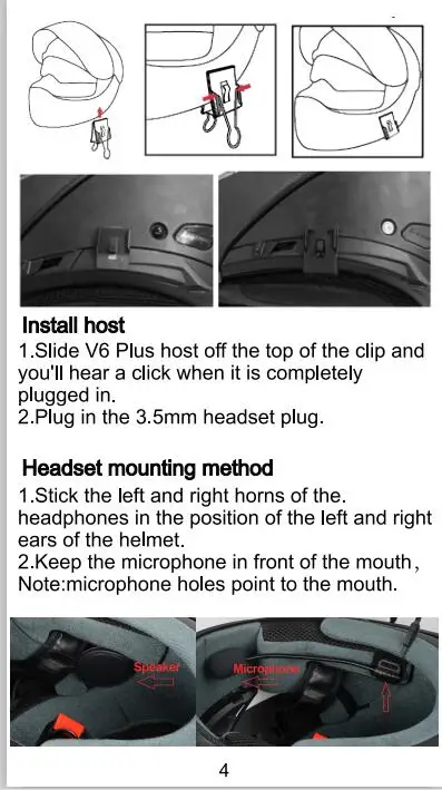 1 шт. V6 Plus 6 Rider мотоцикл Bluetooth шлем гарнитура домофон беспроводной BT полный дуплекс Intercomunicador Interphone FM светодиодный