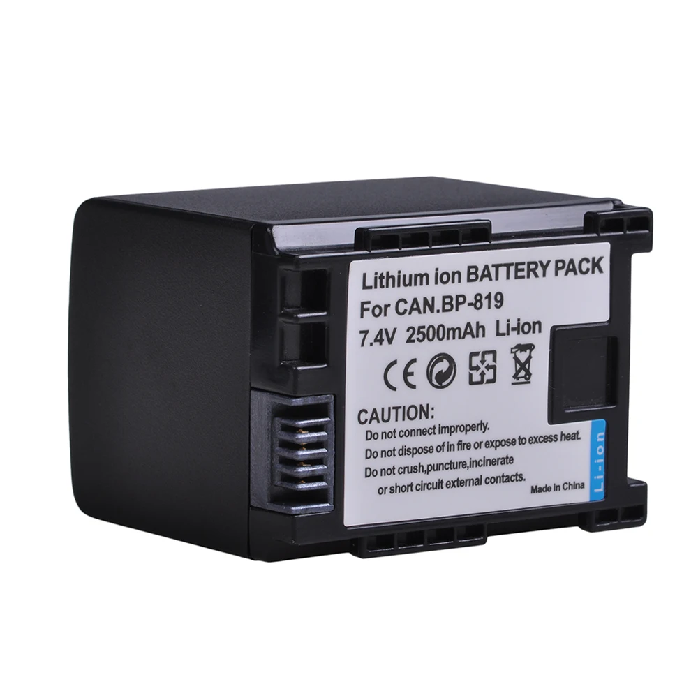 2500 мА/ч 7 4 V BP 819 BP819 Батарея для Canon 808 809 827 HF200 HF20 HG21 HG20 FS200 FS21 HFM41 HFM400 FS300 FS100.|Цифровые
