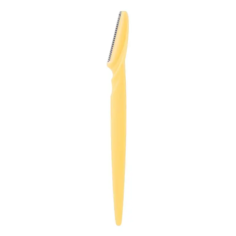 1 pcs yellow Женский Триммер для бровей, удаление волос на лице, бритва, эпилятор для бровей, лезвия для бровей, бритва, нож для девушек, макияж, режущий косметический инструмент - Цвет: 1 pcs yellow