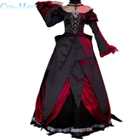 Game Kagarino Kirie Cosplay Costume Black Dew Shoulder Formal Dress Female Party Role Play Clothing S-XL