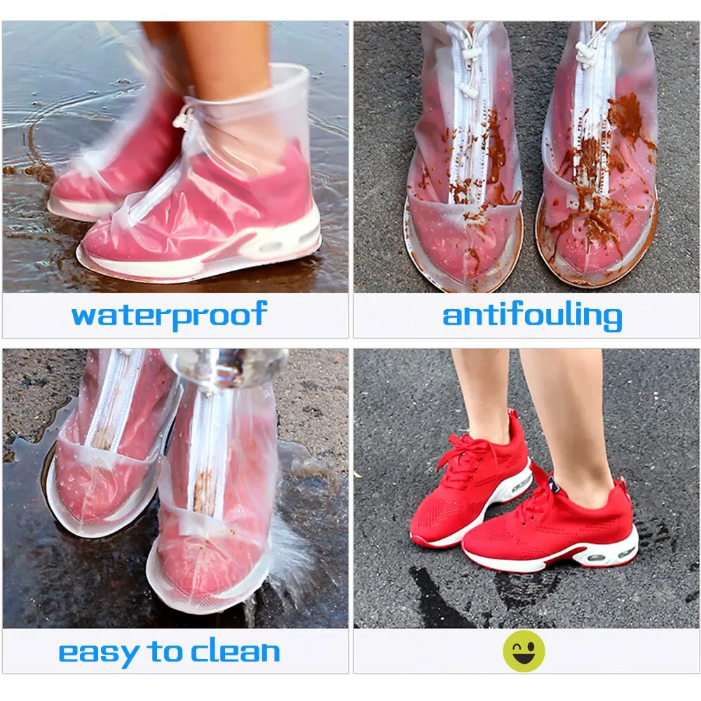 High Quality Men Women's Rain Waterproof Boots Cover Heels Reusable Shoes Covers Thicker Non-slip Platform | Дом и сад