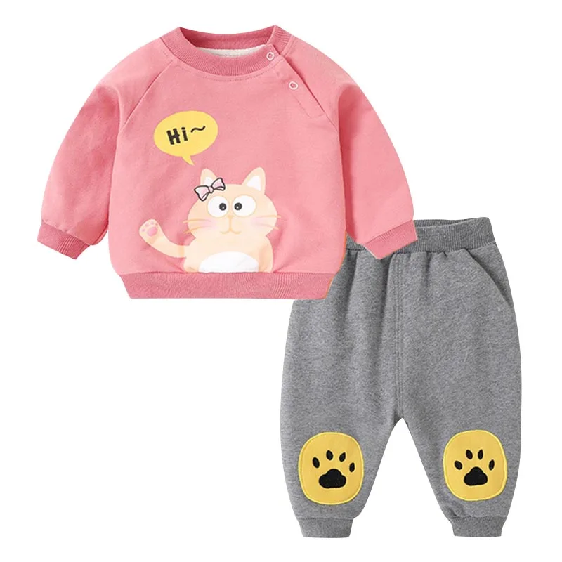 

Детский свитер, брюки, костюмы, детские повседневные топы с длинным рукавом, штаны для девочек и мальчиков, жизнерадостные комплекты с мульт...