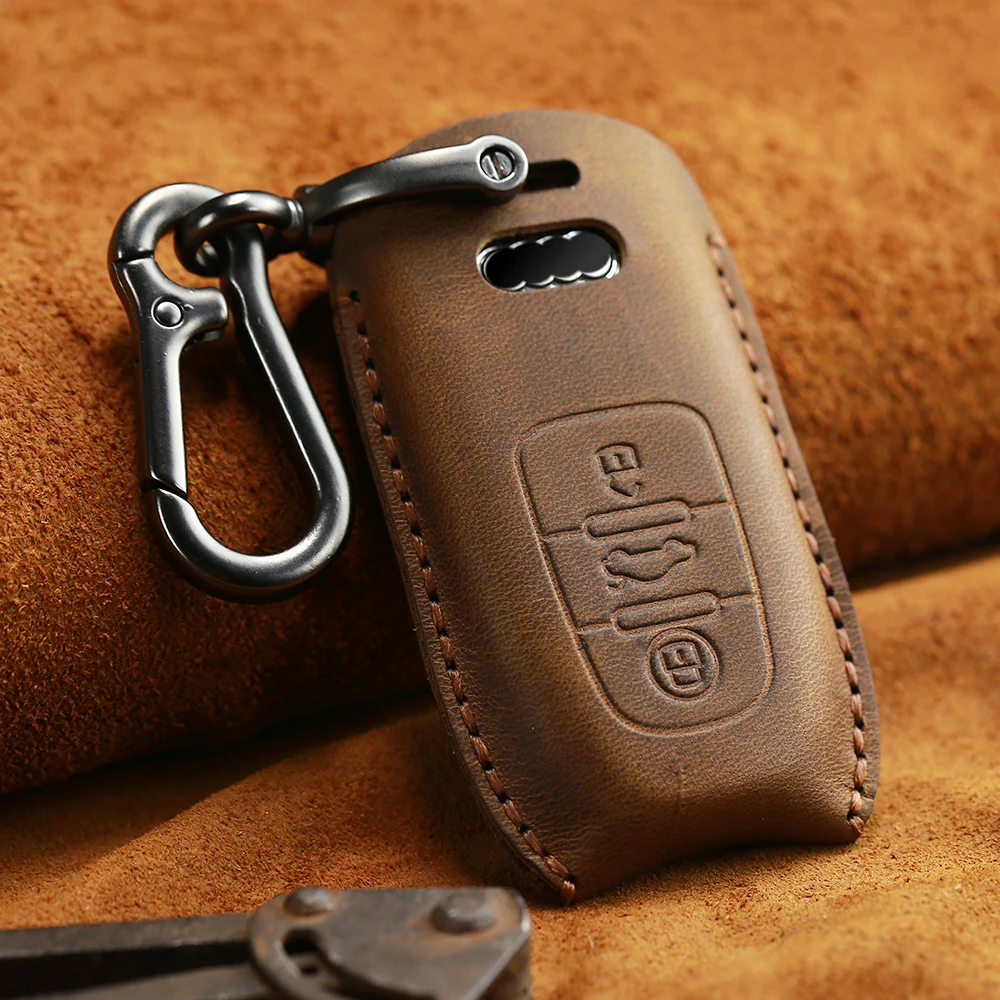 Кожаный складной чехол KEYYOU с дистанционным управлением и 3 кнопками для