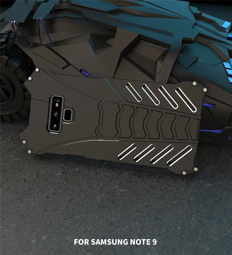 Batman Shockproof Aluminum Case For Samsung Galaxy Note 9 10 8 FE S10 Plus S10E Cover Metal Bumper Frame Case Cover Shell Fundas
