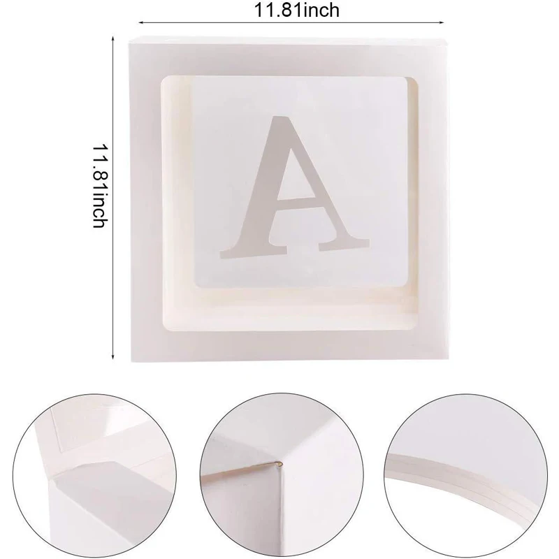 4 шт. 30 см воздушные шары коробок &quotсделай сам&quot Большая прозрачная коробка для