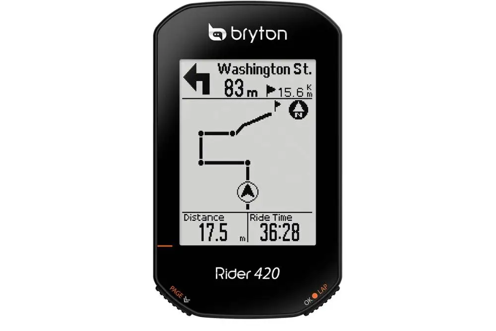 Беспроводной Велосипедный компьютер Bryton Rider 420E с GPS GNSS / ANT + BLE | Спорт и развлечения
