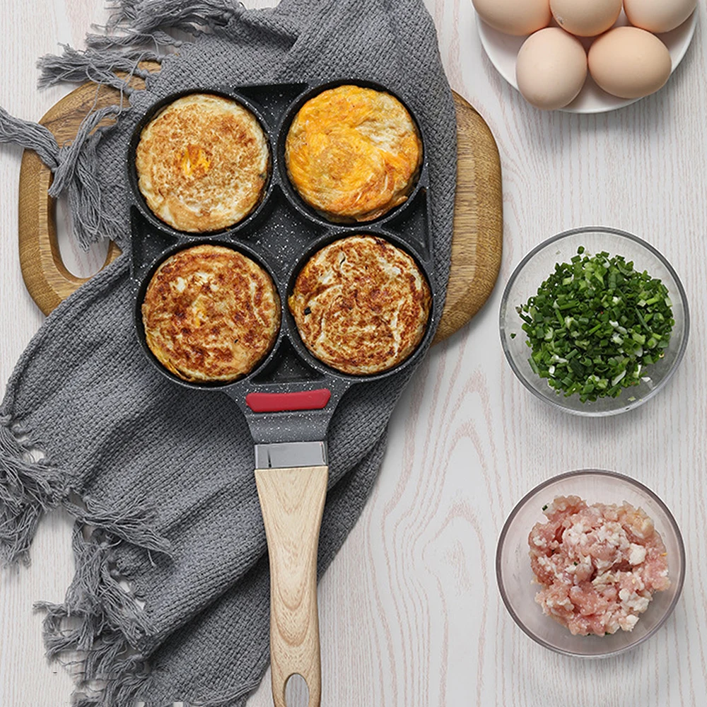 

Aluminum Temperature Control Frying Pan Non-Stick Egg Ham Steak Pancake Pan Saucepan Breakfast Maker Cookware Kitchen Utensils