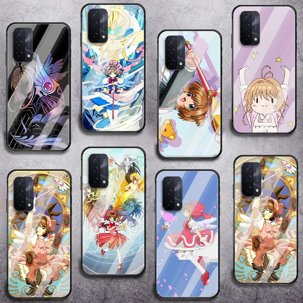 

Anime Cardcaptor Sakura Phone Tempered Glass Case Cover For oppo realme find reno a c x3 gt 53 5 6 7 11 Pro 5g Pretty Trend Soft