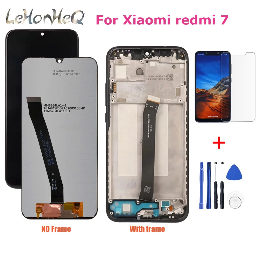 

6,26 "для Xiaomi Redmi 7 ЖК-дисплей кодирующий преобразователь сенсорного экрана в сборе для Redmi7 ЖК-дисплей Замена экрана