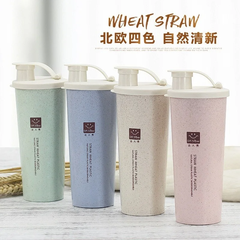 

Wheat Straw Water Bottle with Mouth Single Layer Wheat Fragrance Carry-On for Home Office Car Outside School Drink Bottle