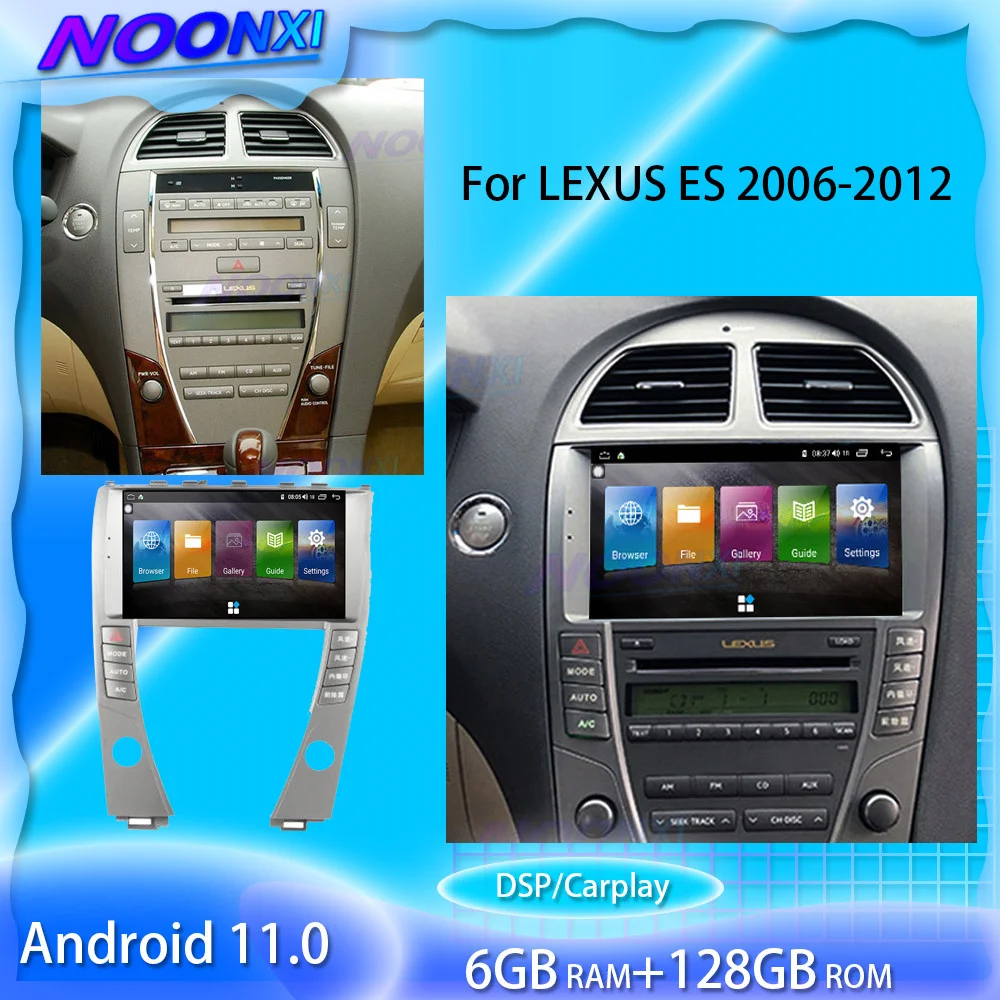 

9 Inch Android 11.0 For Lexus ES 2006-2012 128G Car Radio Multimedia DVD Player Stereo Receiver GPS Navigation 2 Din Head Unit