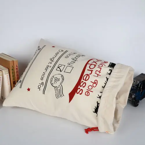 

Personalised Christmas Sacks Stocking Xmas Gift Bag Santa Christmas Cotton Linen Sack Holder Drawstring Bag Candy Pouch Favor
