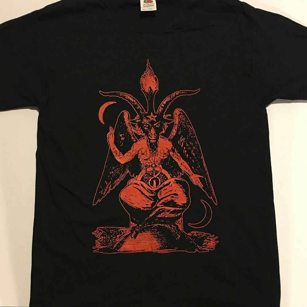 Футболка BAPHOMET сатанизм оккультная сатановая одежда ведьмахство ужас Размеры S