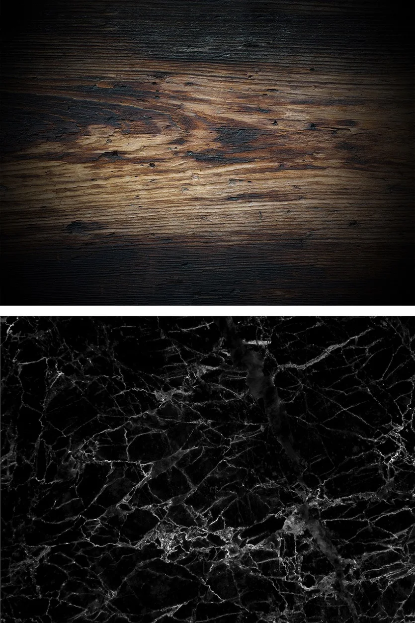 Виниловый фон Nitree для фотосъемки с черной мраморной текстурой в стиле ретро