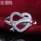 Кольцо DOTEFFIL из стерлингового серебра 925 пробы в форме сердца с дельфином из циркония класса ААА для женщин, Модная бижутерия для свадебной вечеринки, подарок, очаровательные ювелирные изделия