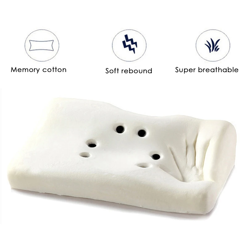 

Orthopedic Memory Foam Pillow 30x50cm Slow Rebound Soft Memory Sleep Pillow Butterfly-shaped Relaxation Cervix Adult Single