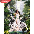 HUACAN Алмазная вышивка девушка картина алмазная водопад картина стразами алмазная мозаика декорации наклейки на стену