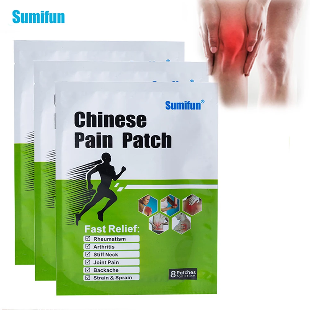 

8Pc Sumifun Back Pain Patch Analgesic Pain Relief Patch Herb Extract Medical Plaster Joint Cervical Body Arthritis Relief Pain
