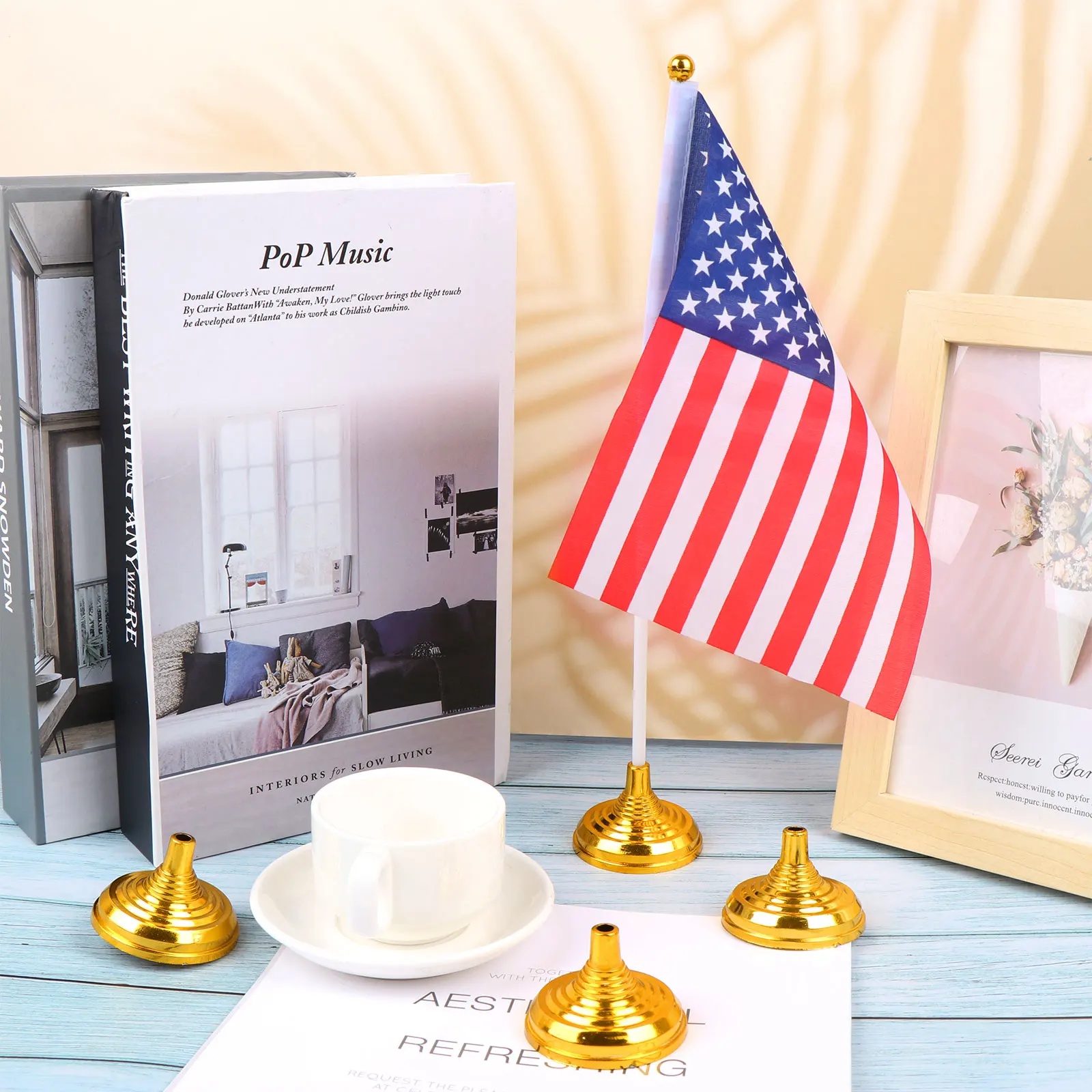 12 шт. круглые настольные флажки мини-флажки мини-флаги напольная подставка для