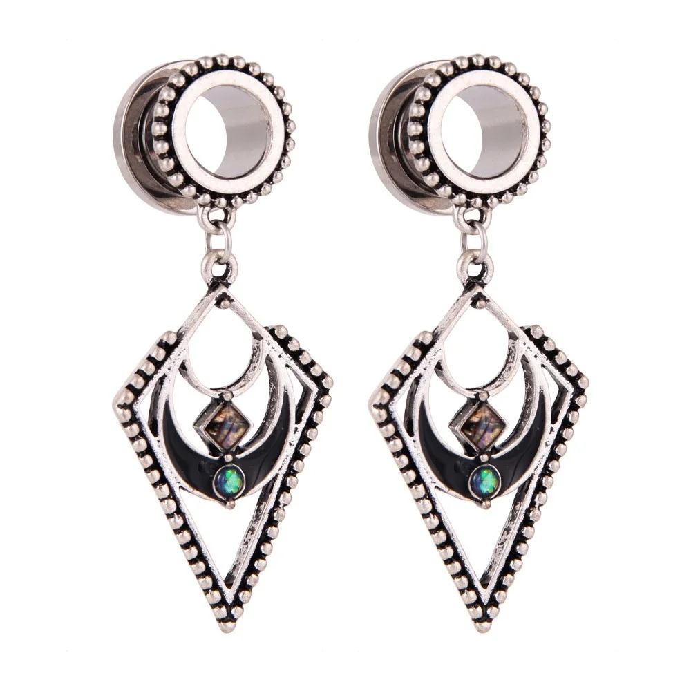 HAPPTYL 1 шт. ушные манометры Висячие затычки туннели для ушей кулон пирсинг