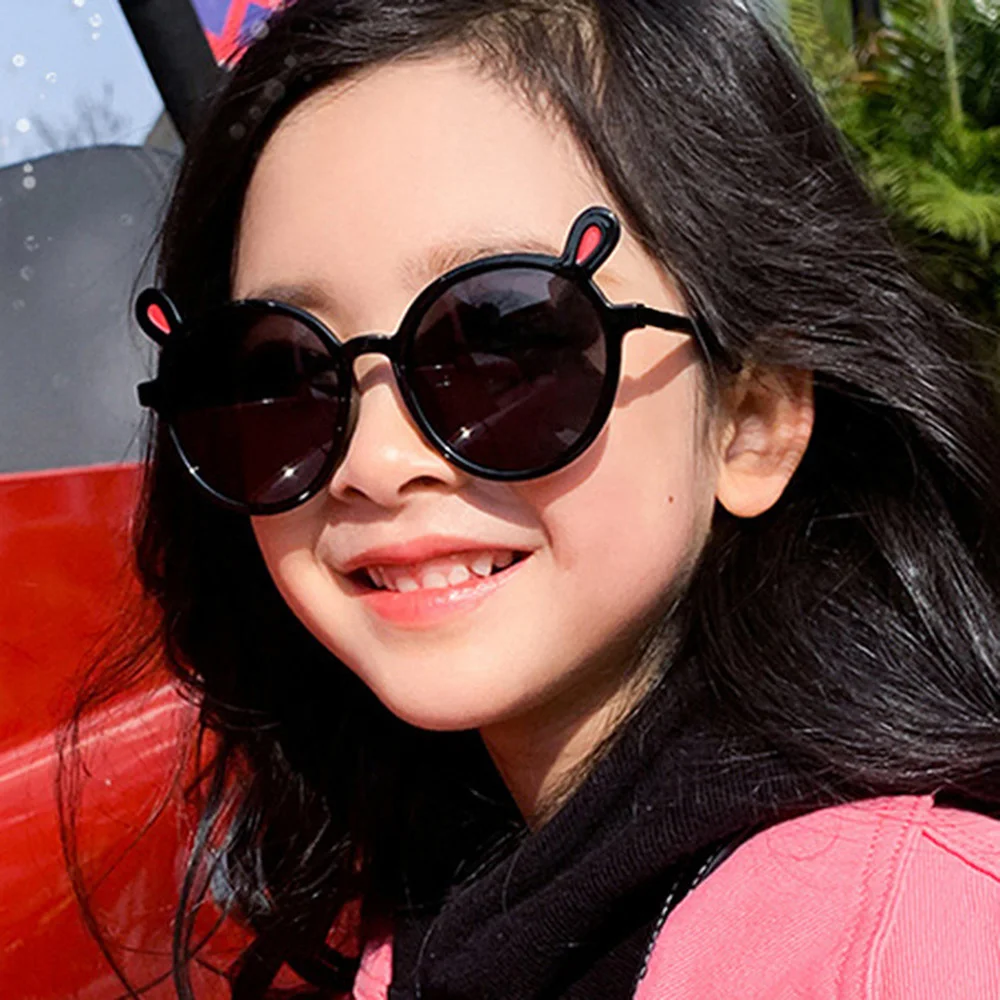 

Fashion Round Children Sunglasses Cute Bear Ears Frame Kid Sun Glasses 2021 Cartoon Style Boy Girl Eyewear Sunny Beach Memories