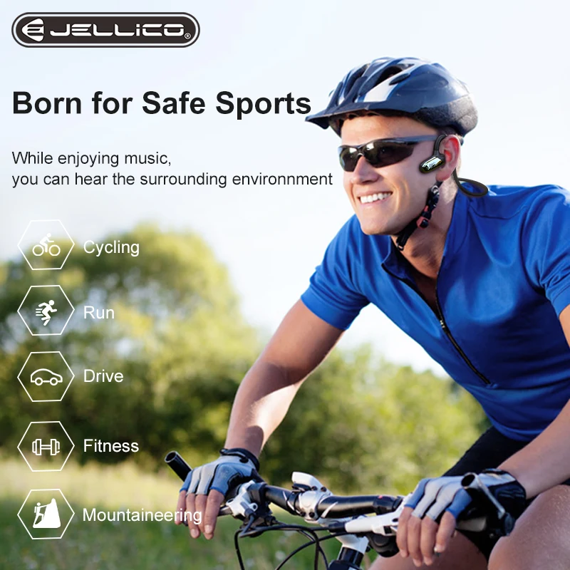 Jellico Hands free Wireless Sports Running Headphone Air Bone Conduction HD Stereo Waterproof Hands-free Earphones | Электроника