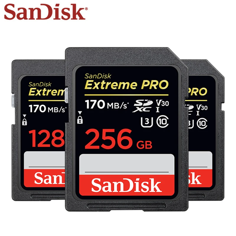Карта памяти SanDisk Extreme Pro/Ultra 32 ГБ 64 128 U3/U1 SD карта 256 16 флеш SDXC SDHC для камеры|Карты