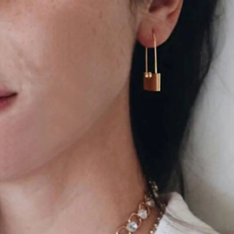 

BOAKO Pin Hip Hop Earrings For Women Fashion Jewelry 2020 Earrings Dangle Pendientes Piercing Oreille Kolczyki #Yj