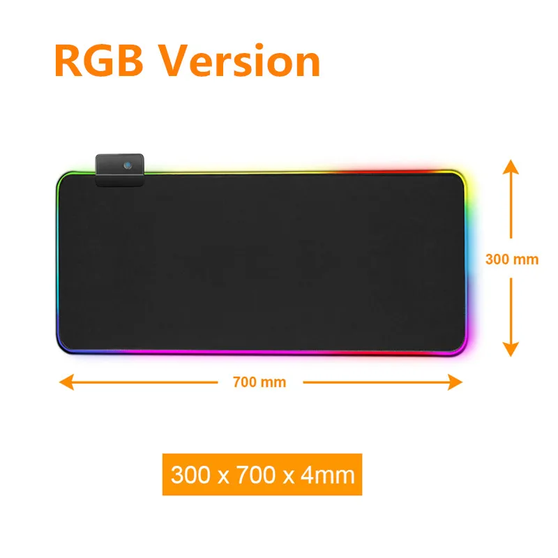 RGB 30 x 70 cm Большой коврик для мыши игровой коврик для мыши геймер Коврик для мыши RGB коврик для мыши XXL компьютерный коврик с подсветкой коврик Mause ковер для мыши настольная клавиатура - Цвет: RGB 30 x 70 cm