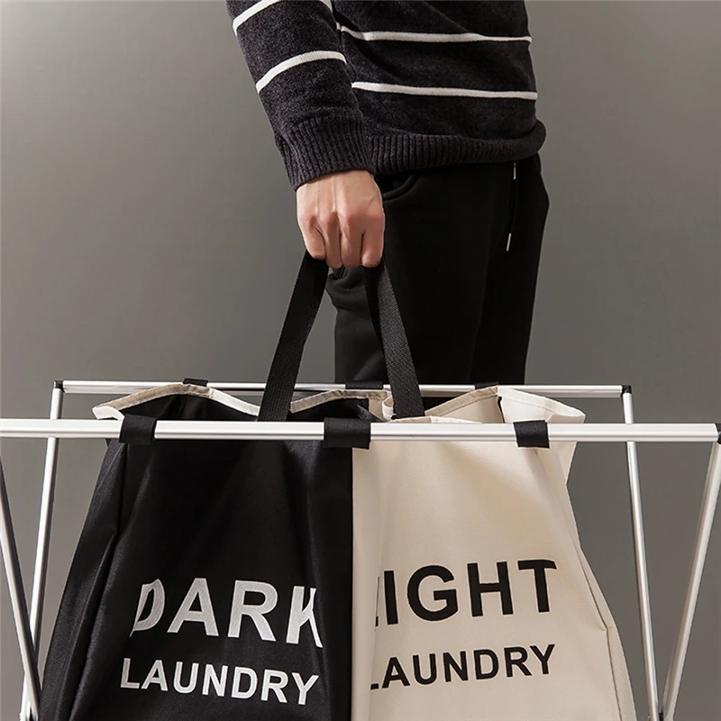

SWT Dirty Clothes Storage Basket Three Grid Organizer Basket Collapsible Large Laundry Hamper Waterproof Home Laundry Basket