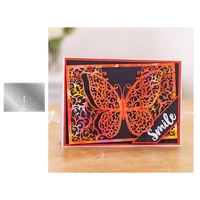 2021 new arrival rectangle butterfly background metal cutting dies stencil craft mould decor template scrapbooking design model