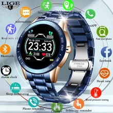 LIGE 2020 New Steel Smart Watch Men  Smart Watch Sport For iPhone Heart Rate Blood Pressure Fitness tracker Creative Smartwatch