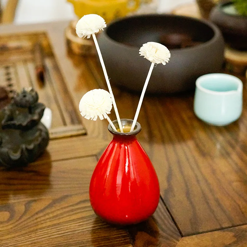 Винтажная маленькая керамическая неоклассическая ваза для сухих цветов