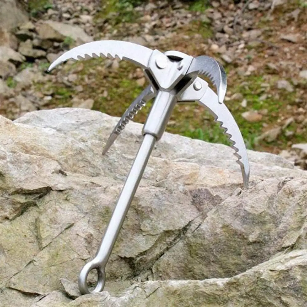 

Grappling Hook Climbing Claws Camping Guyline Gravity Hook for Carabiner Grappling Mountaineering Outdoor Accessories