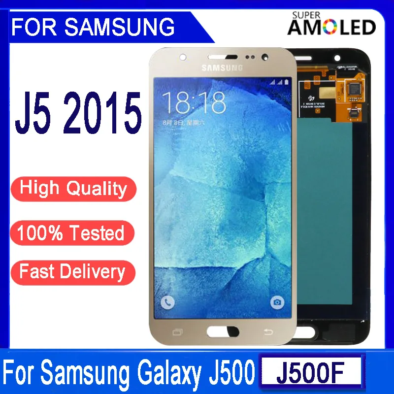 

Оригинальный ЖК-дисплей 5,0 дюйма Amoled J500 для Samsung Galaxy J5 2015 J500F J500H J500M J500FN, ЖК-дисплей с сенсорным экраном и дигитайзером в сборе