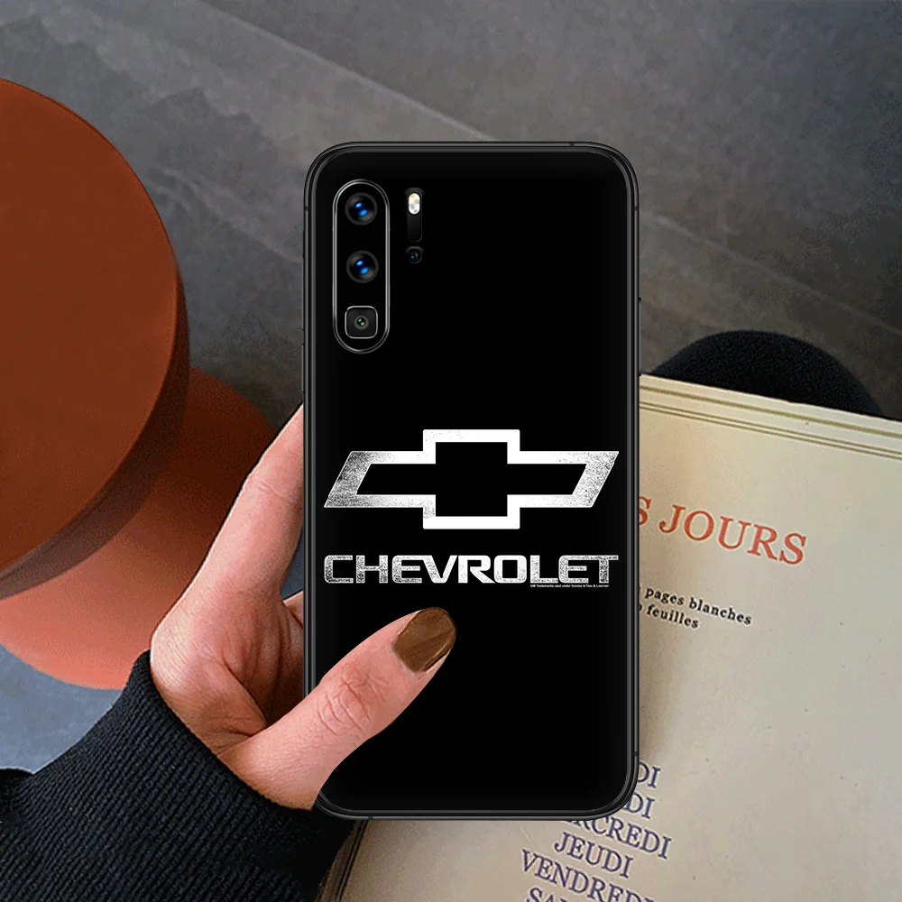 

Corvette Chevrolet Car Phone Case For Huawei P Mate Smart 10 20 30 40 Lite Z 2019 Pro black Bumper 3D Waterproof Painting Back