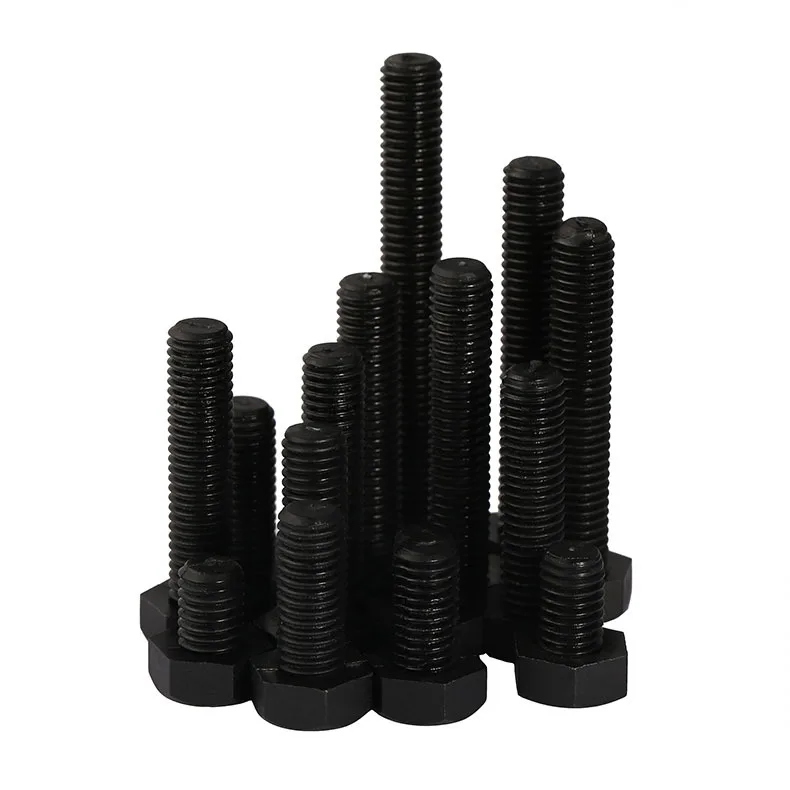 

DIN933 Black Plastic PA66 Nylon Outer Hexagon Bolt M4M5M6M8M10M12 GB5783 10PCS