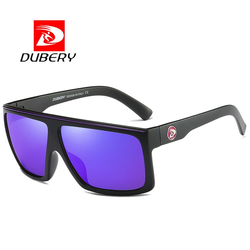 DUBERY Модные мужские Ретро квадратные брендовые зеркальные Oculos UV400 поляризованные